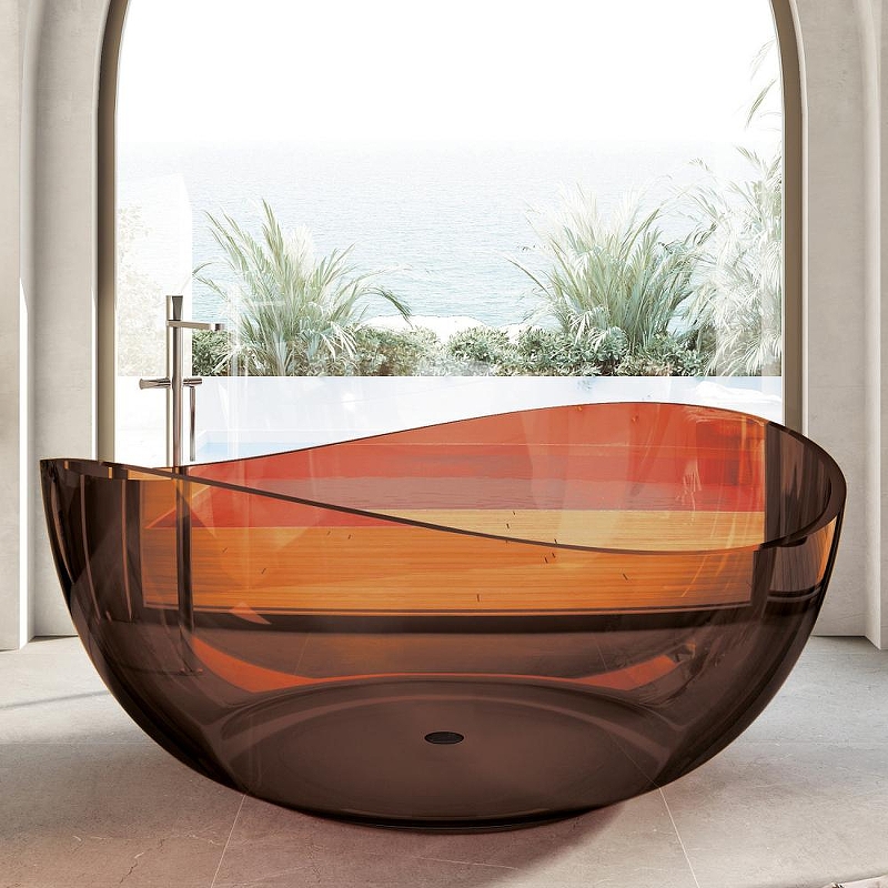 Ванна из полиэфирной смолы Abber Kristall 150x150 AT9705Opal Без гидромассажа